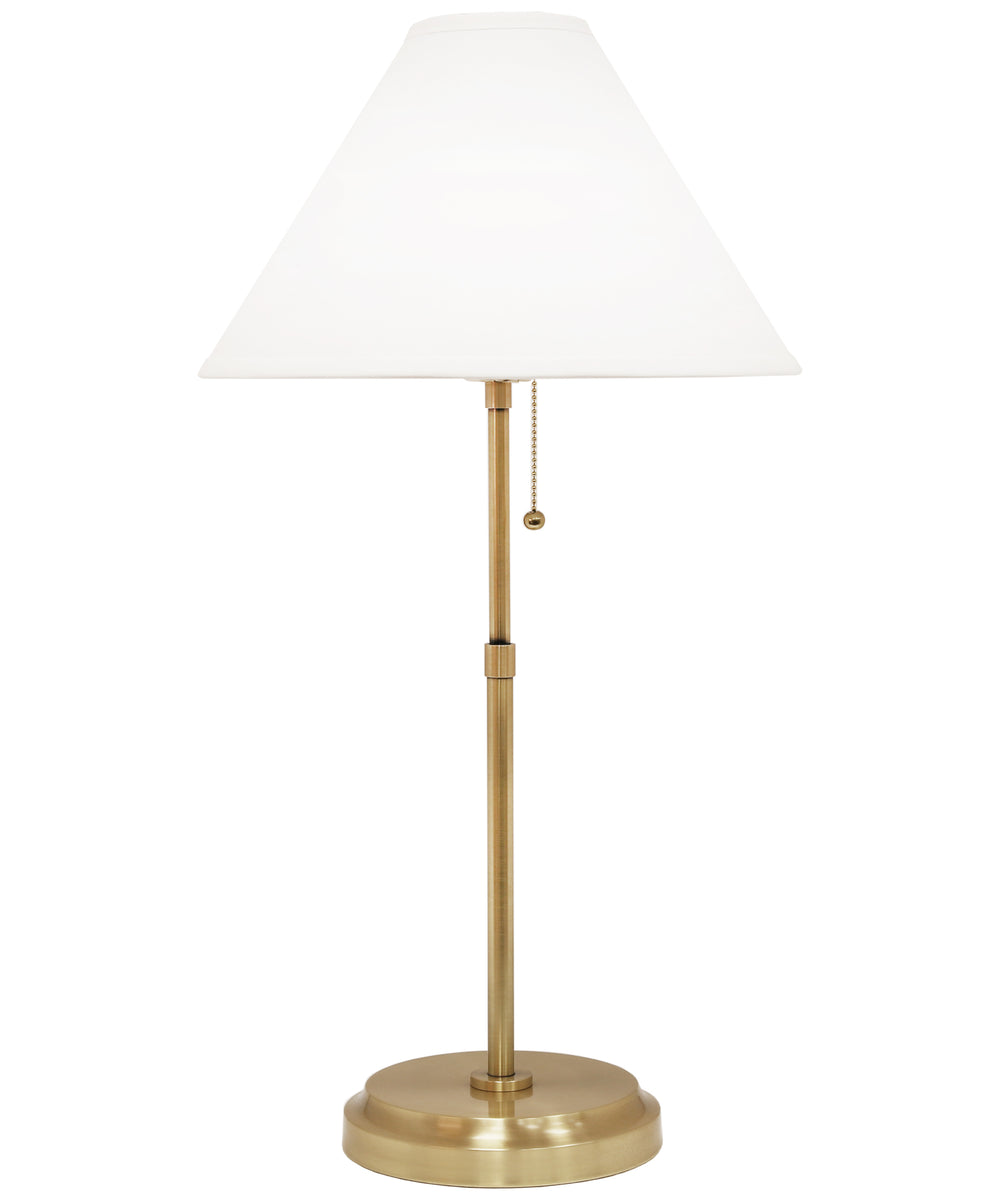 Martin Buffet Table Lamp, Antique Brass with Empire Lampshade