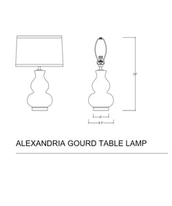 Alexandria Gourd Table Lamp, Navy