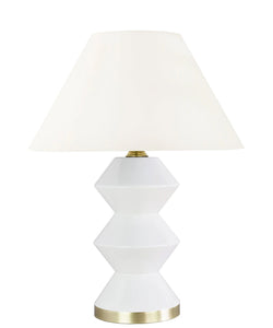 Derby Table Lamp, White