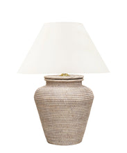 Nantucket Rattan Medium Table Lamp, White Wash