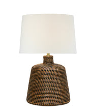 Cape Cod Rattan Table Lamp, Antique Brown