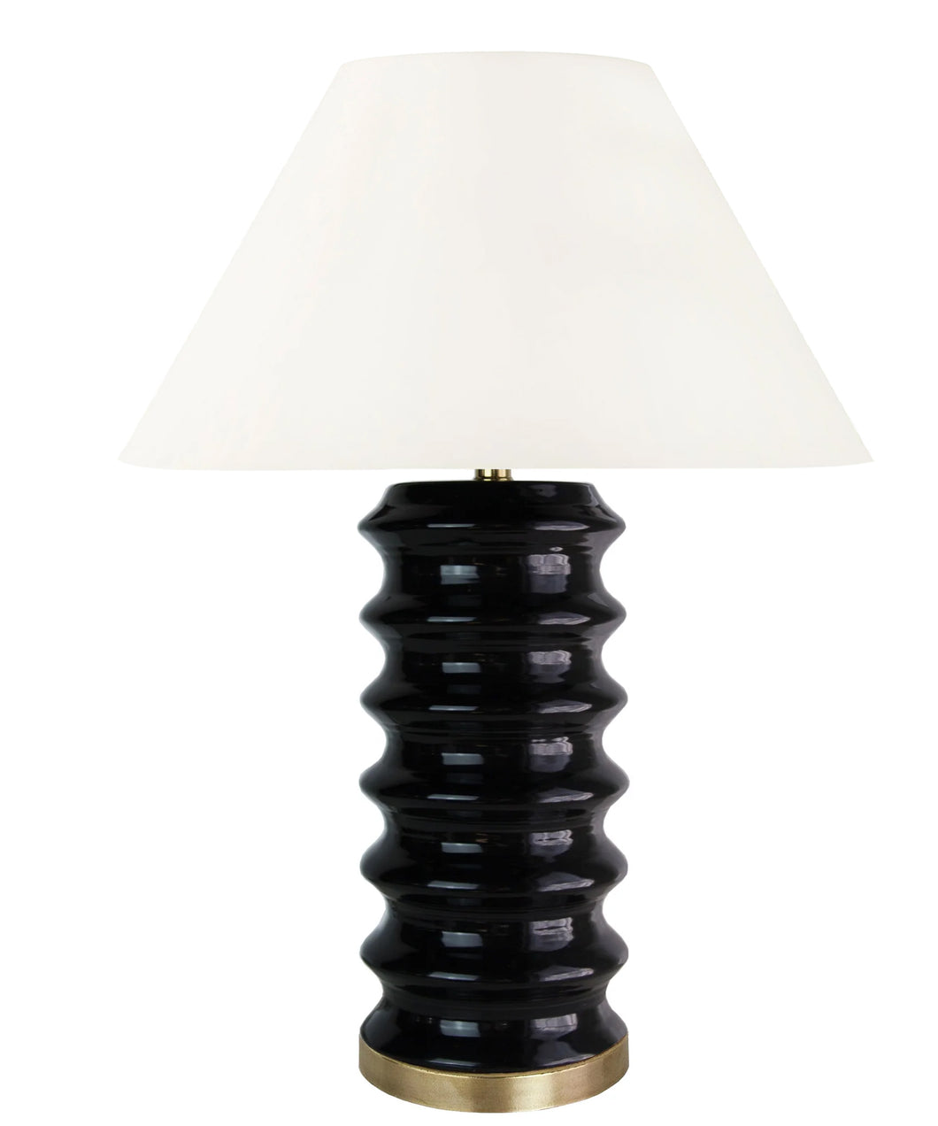 Richmond Table Lamp, Black with Empire Lampshade