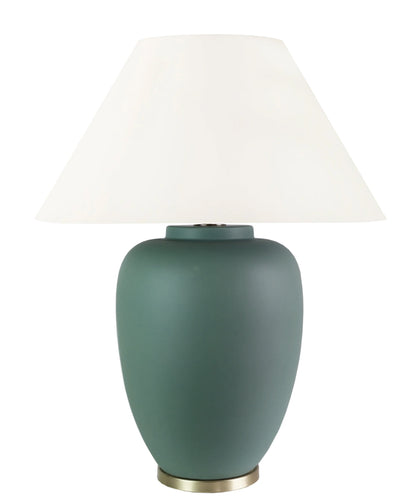 Willow Table Lamp, Matte Pacific Green