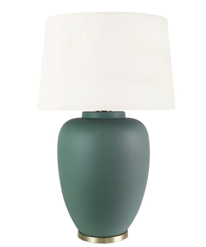 Willow Table Lamp, Matte Pacific Green