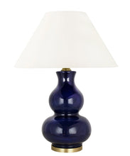 Alexandria Gourd Table Lamp, Navy