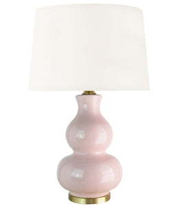 Alexandria Gourd Table Lamp, Blush