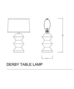 Derby Table Lamp, White