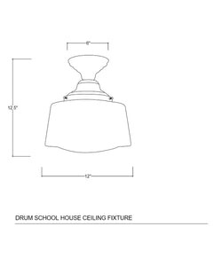 Drum Schoolhouse Ceiling Fixture, 12"