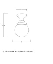 Globe Schoolhouse Ceiling Fixture, 6"