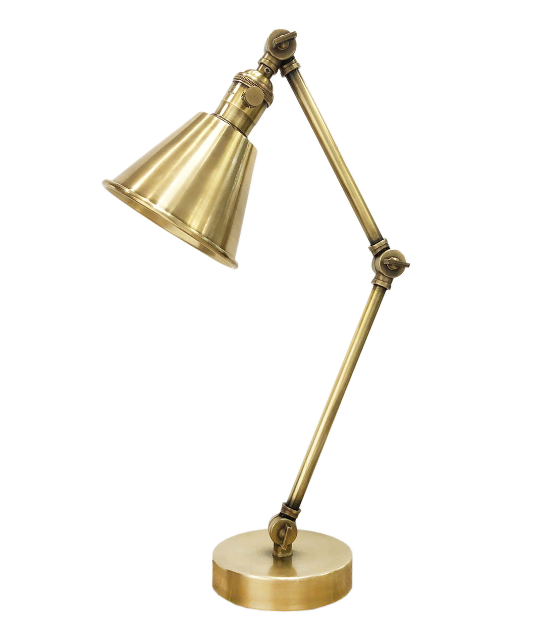 Jamestown Task Lamp, Antique Brass