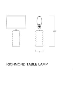 Richmond Table Lamp, White