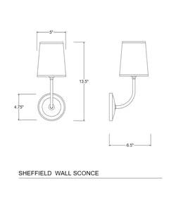 Sheffield Wall Sconce with Linen Shade, Bronze