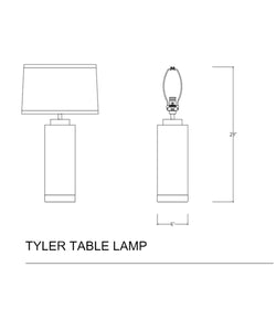 Tyler Table Lamp, Navy