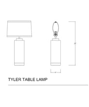Tyler Table Lamp, White