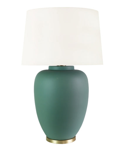 Willow Table Lamp, Matte Pacific Green