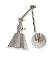 Jamestown Double Arm Wall Sconce, Polished Nickel