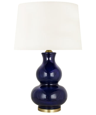 Alexandria Gourd Table Lamp, Navy