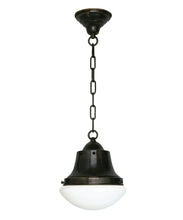 Bedford Pendant with Curved Milk Glass Shade, Oil-Rubbed Bronze